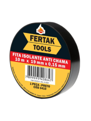 fita isolante 19x10mt preta fertak 3410