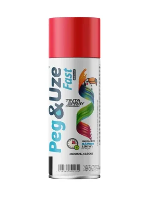 tinta spray vermelho 300ml/130g peg&uze 6388