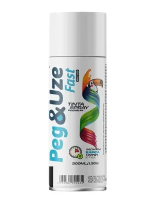 tinta spray branco fosco 300ml/130g peg&uze 6374