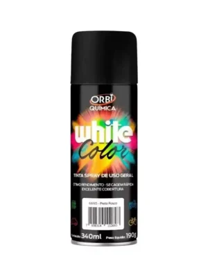 tinta spray preto fosco 340ml/190g orbispray 18746