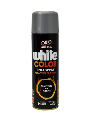 tinta spray alumínio alta temperatura 340ml/220g orbi spray