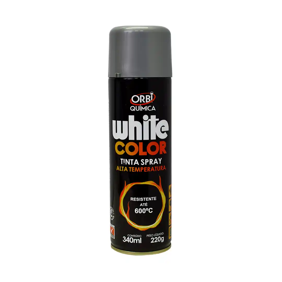 Tinta Spray Alumínio Alta Temperatura 340ml/220g Orbi Spray