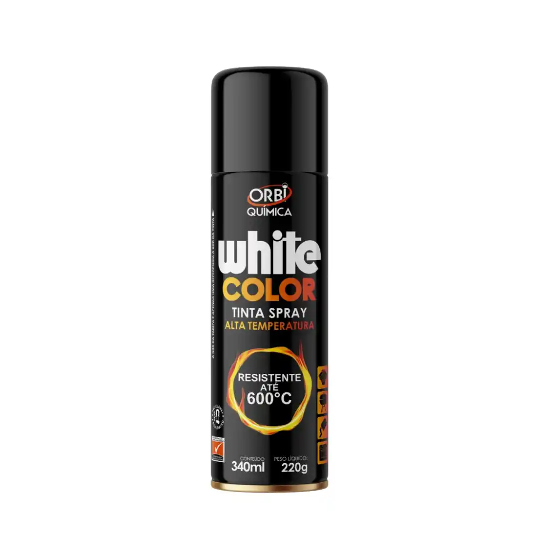 tinta spray preto alta temperatura 340ml/220g orbipray 18759 tinta spray preto alta temperatura 340ml/220g orbipray 18759