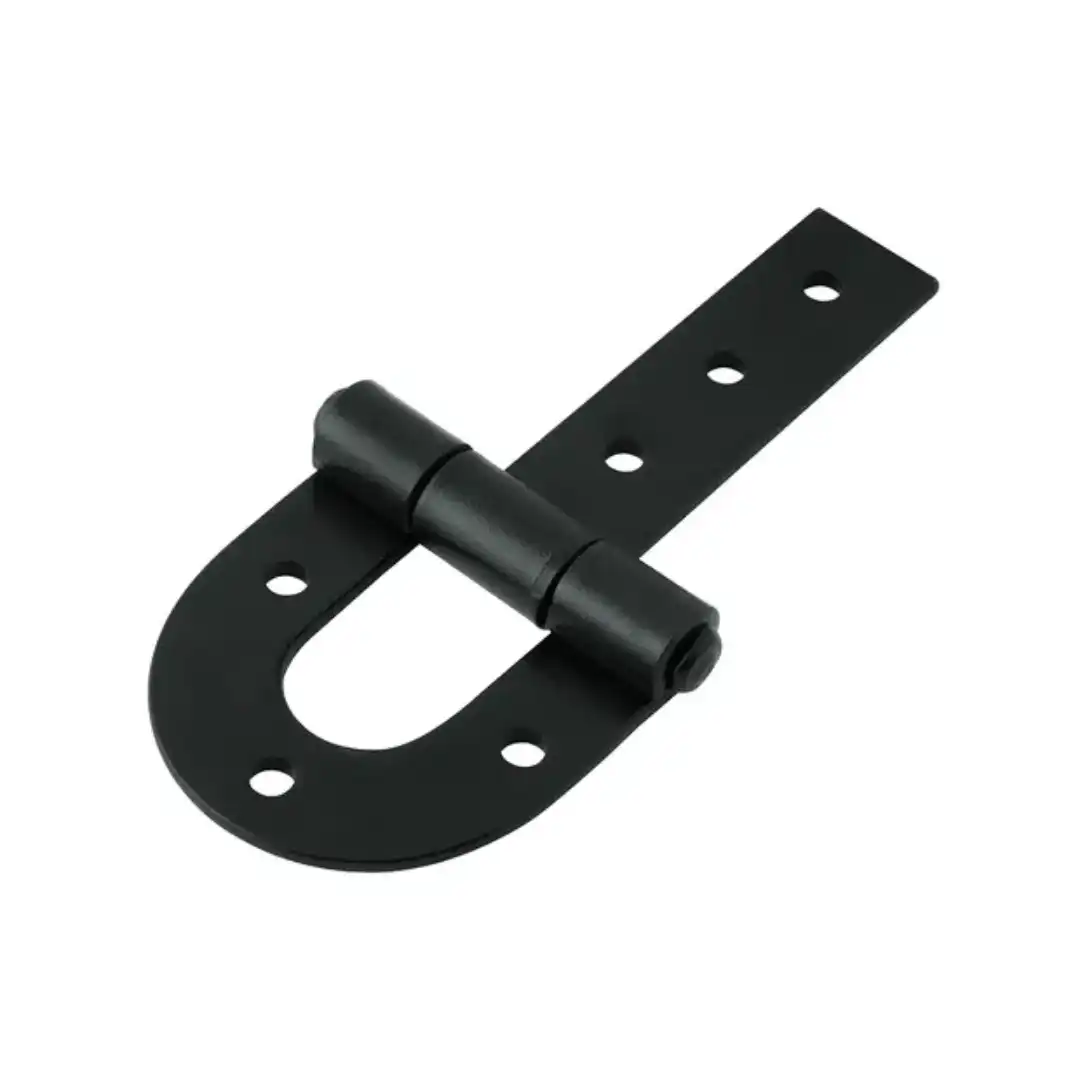 dobradiça ferradura preto n.0 leve 14cm haste x 6.5cm/curva chapa 2.25mm furo 1/4" dobradiça ferradura preto n.0 leve 14cm haste x 6.5cm/curva chapa 2.25mm furo 1/4"