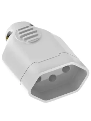 plug fêmea 10 amperes branco 2p+t v 23