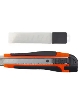 estilete 18mm 2 lâminas cabo emborrachado wester est 02 estilete 18mm 2 lâminas cabo emborrachado wester est 02